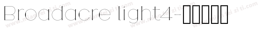 Broadacre light4字体转换